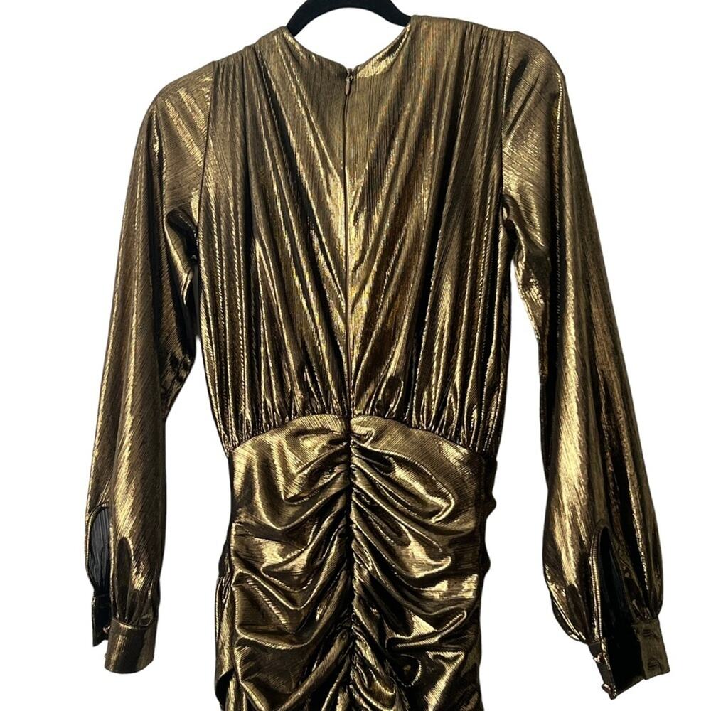 House Of CB London ALVONA
Metallic Bronze Drape Mini Dress Size S - Picture 6 of 11